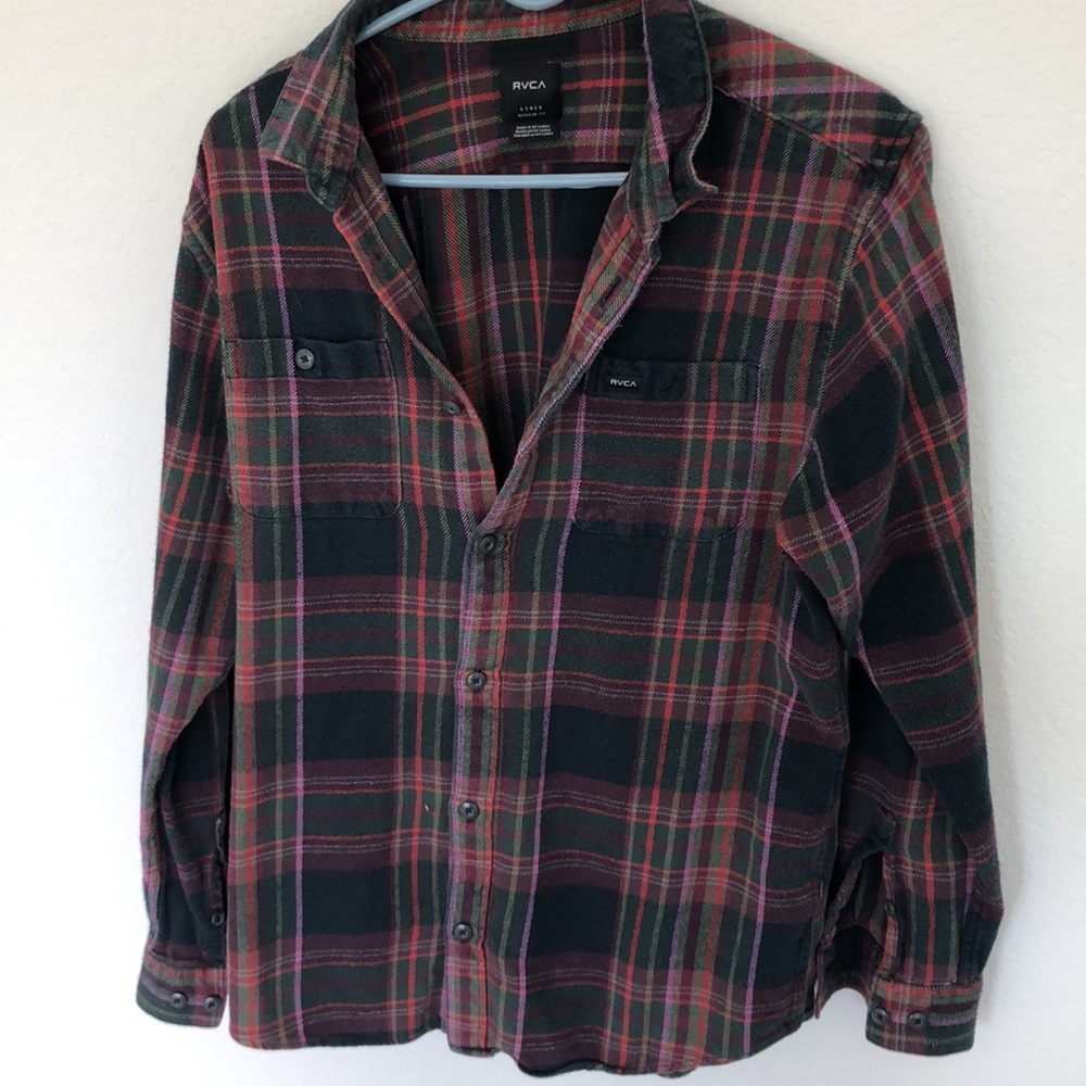 RVCA Flannel plaid striped